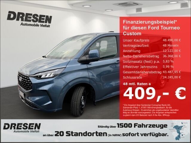 Blau Gebraucht 2024 Ford Tourneo Custom Titanium Limousine | 49.490 € - Bild 1/4