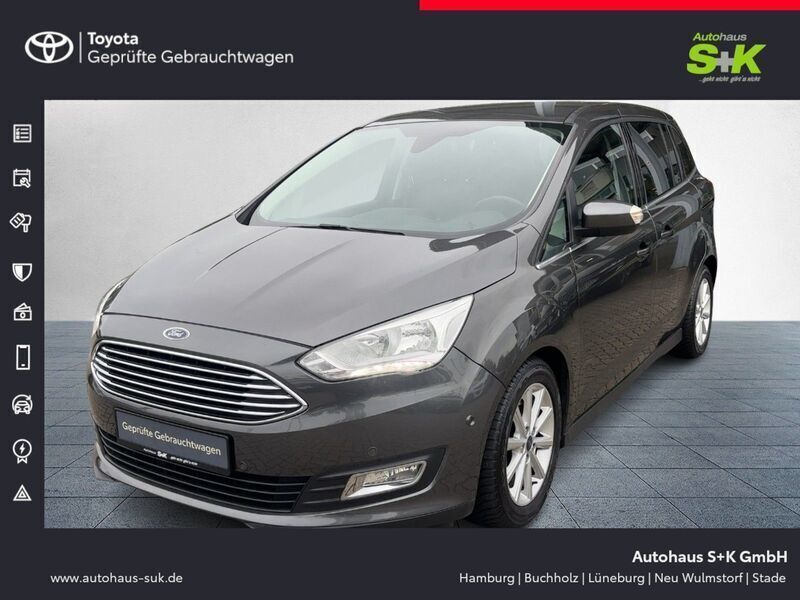 Grau Gebraucht 2017 Ford Grand C-Max Titanium Van / Kleinbus | 12.480 € (Fairer Preis) - Bild 1/4