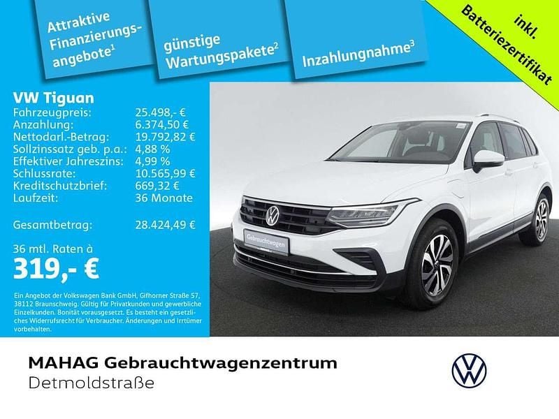 Pure white Gebraucht 2022 VW Tiguan Active SUV | 25.498 € (Guter Preis) - Bild 1/2