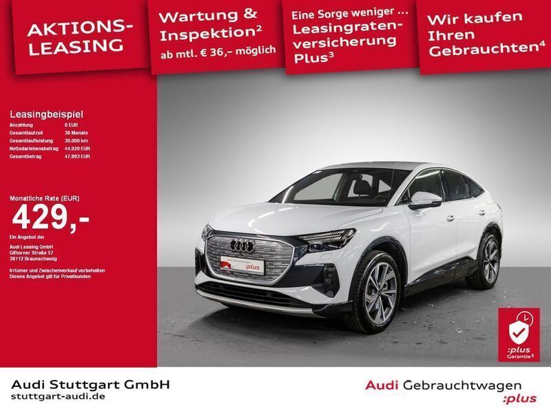 Gletscherweiß Gebraucht 2024 Audi Q4 Sportback e-tron Advanced Plus SUV | 44.920 € (Teuer) - Bild 1/2