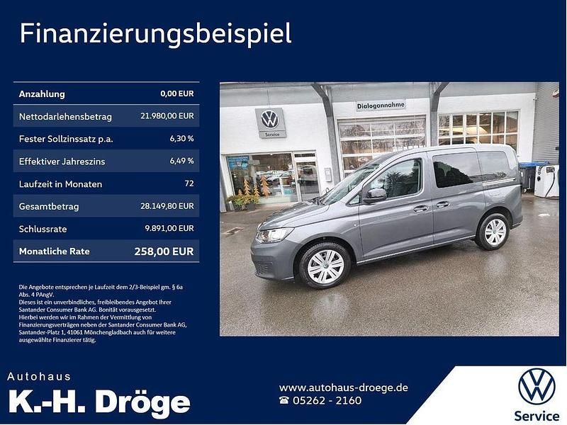 Gebraucht VW Caddy Basis 75 PS (55 kW) 2022 Grau Van / Kleinbus