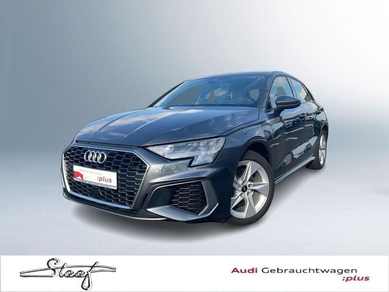 Daytonagrau perleffekt Gebraucht 2021 Audi A3 Sportback e-tron S-Line Limousine | 25.690 € (Fairer Preis) - Bild 1/4