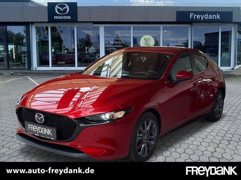 Rot Gebraucht 2024 Mazda 3 Exclusive-Line Limousine | 27.490 € (Fairer Preis) - Bild 1/4