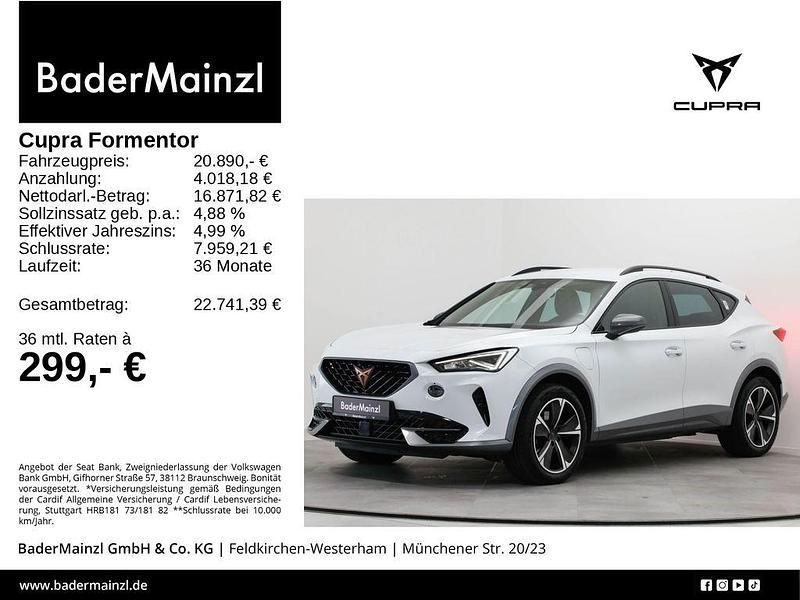 Nevada weiß metallic (metallic) Gebraucht 2022 Cupra Formentor SUV | 20.890 € (Fairer Preis) - Bild 1/3