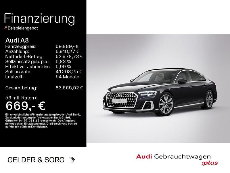 Schwarz Gebraucht 2025 Audi A8 Ambiente Limousine | 69.889 € (Superpreis) - Bild 1/3