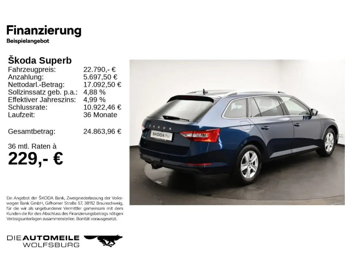Gebraucht Skoda Superb Ambition 150 PS (110 kW) 2022 Kombi