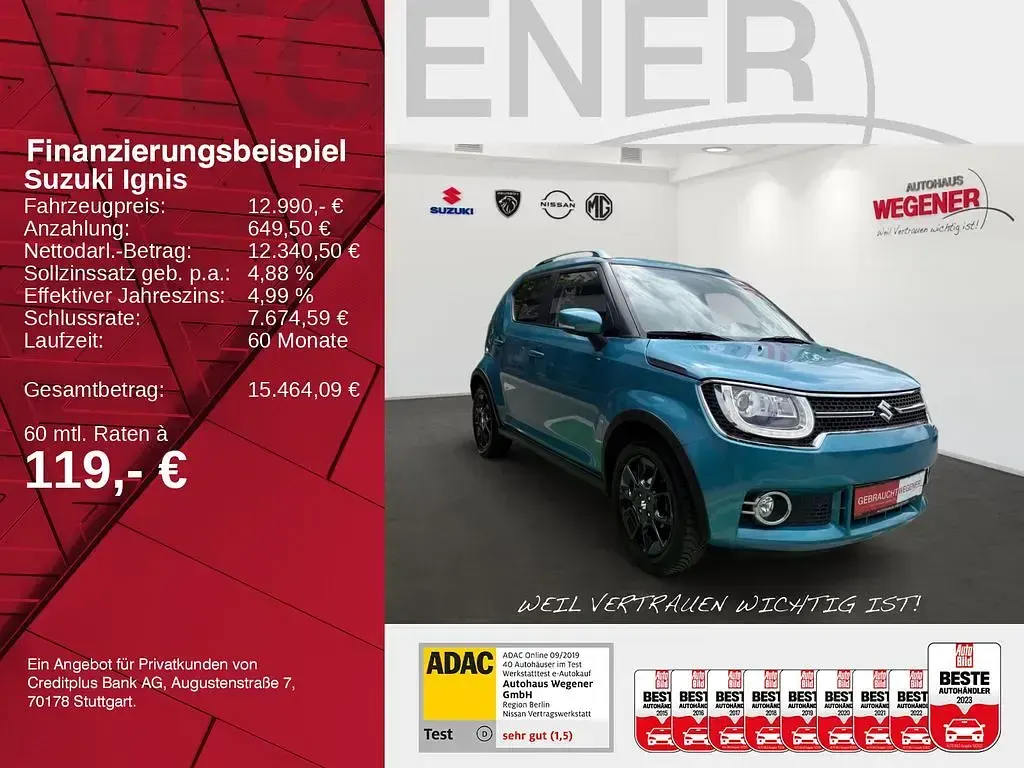 Gebraucht Suzuki Ignis Comfort+ 90 PS (66 kW) 2017 Blau SUV