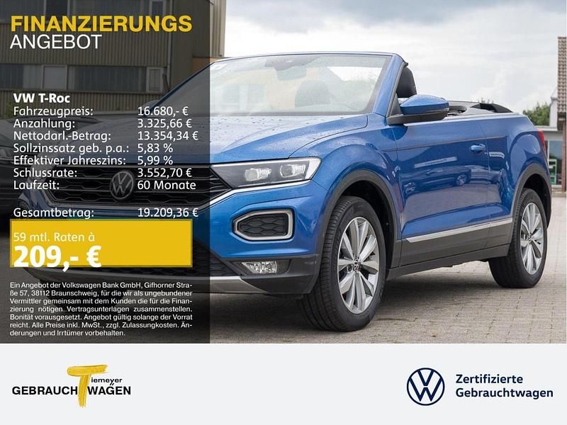 Gebraucht VW T-Roc Style 150 PS (110 kW) 2021 Blau SUV