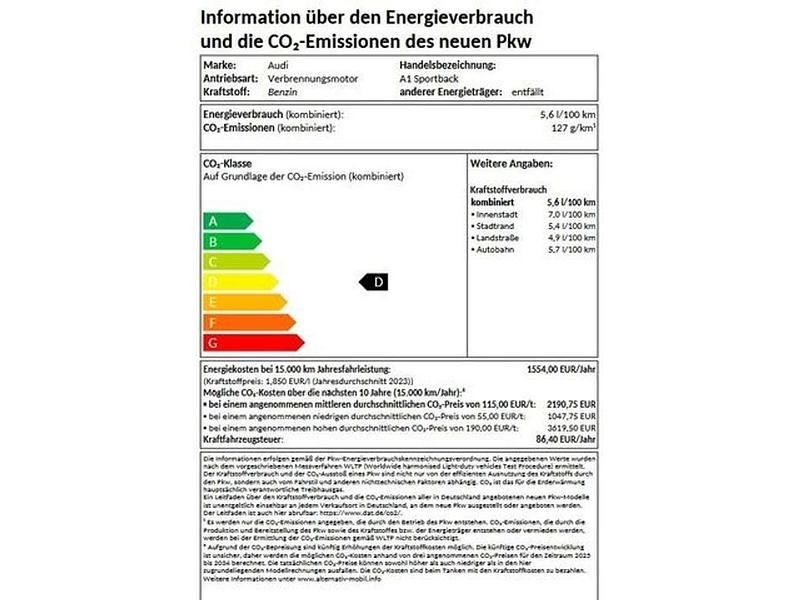 Neu Audi A1 Sportback Advanced Plus 95 PS (69 kW) 2025 Navarrablau metallic Kleinwagen