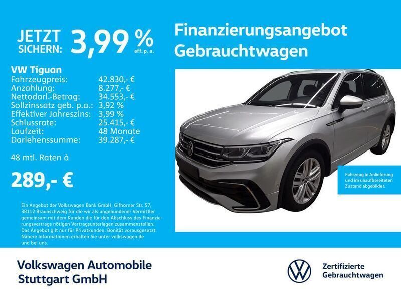Reflexsilber metallic Gebraucht 2024 VW Tiguan R-line SUV | 42.830 € (Fairer Preis) - Bild 1/4