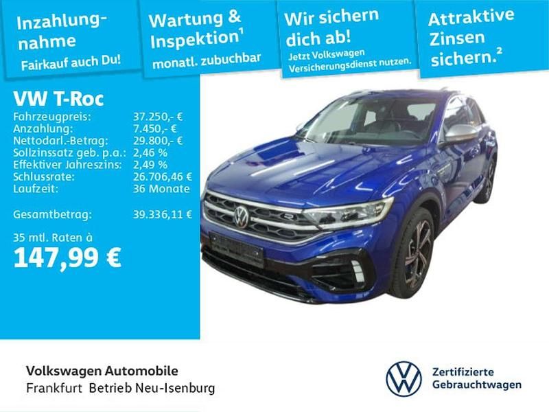 Lapiz blue metallic Gebraucht 2024 VW T-Roc R SUV | 37.251 € (Fairer Preis) - Bild 1/4