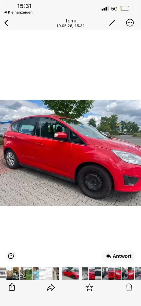 Używany Ford C-MAX 116 KM (85 kW) 2012 Czerwony Minivan