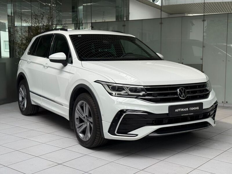 Pure white Gebraucht 2021 VW Tiguan R-line SUV | 30.290 € (Guter Preis) - Bild 1/4