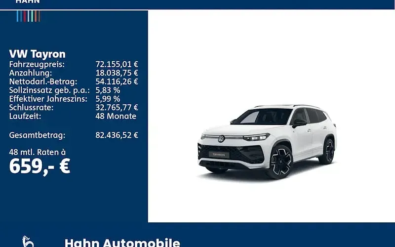 Gebraucht VW Tayron R-line 265 PS (194 kW) 2026 Weiß SUV