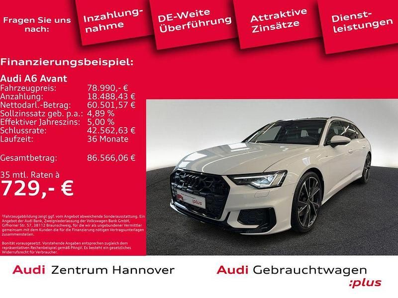 Gletscherweiß metallic Gebraucht 2025 Audi A6 S-Line Kombi | 78.990 € - Bild 1/4
