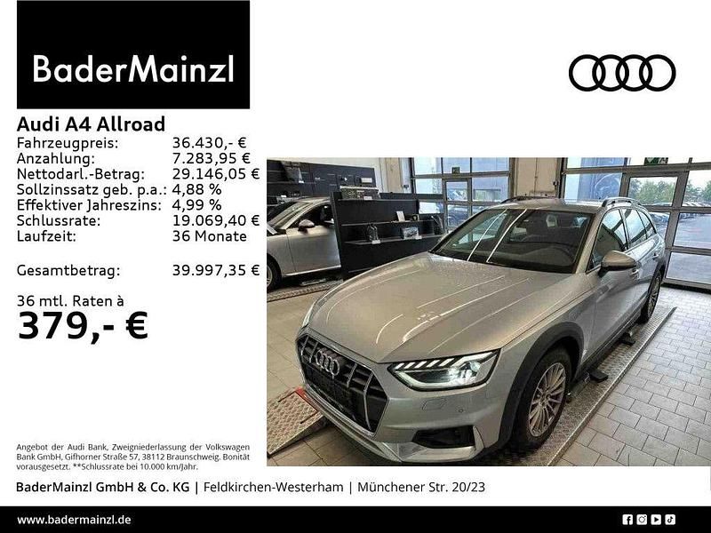 Florettsilber metallic Gebraucht 2022 Audi A4 Allroad Ambiente Kombi | 36.430 € (Fairer Preis) - Bild 1/3