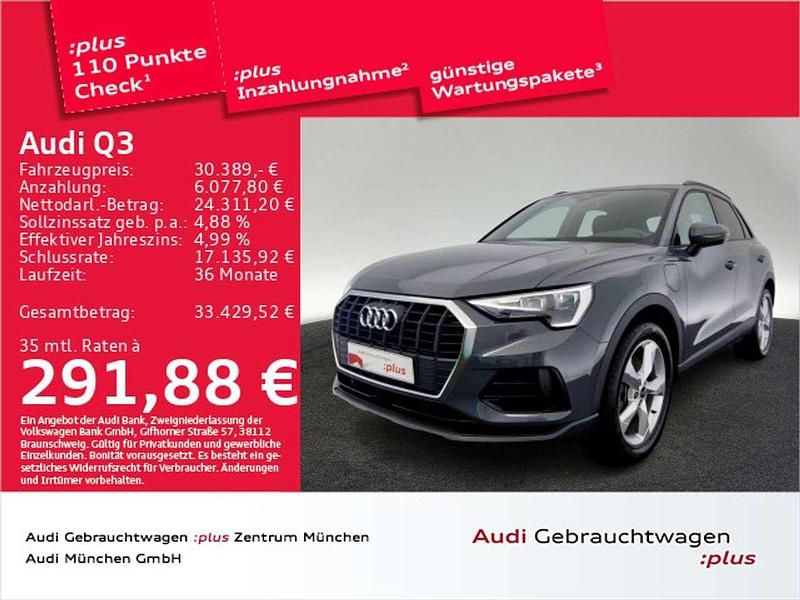 Nanograu metallic Gebraucht 2022 Audi Q3 Ambiente SUV | 30.389 € (Guter Preis) - Bild 1/2