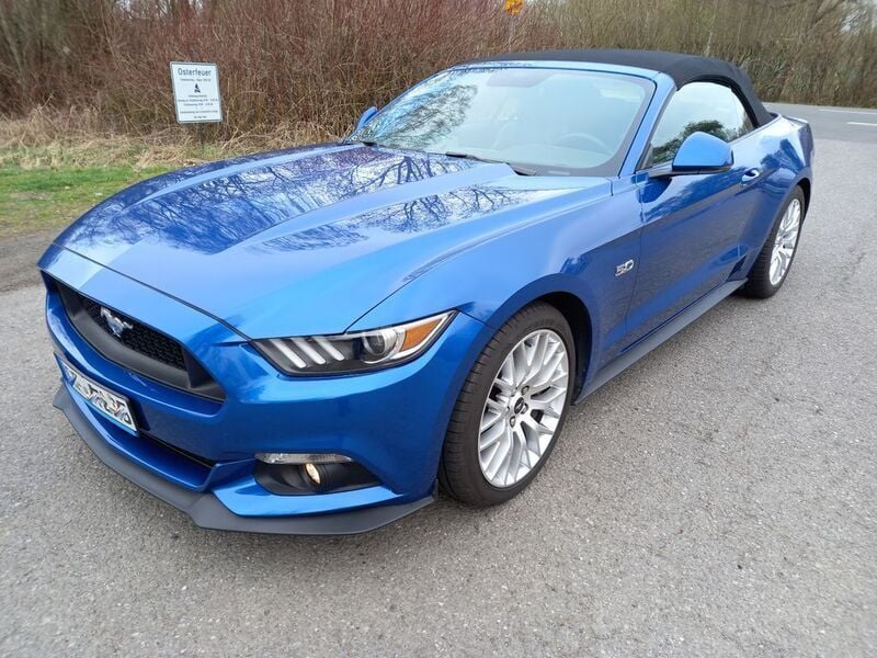 Blau Gebraucht 2017 Ford Mustang GT Cabrio | 36.900 € (Guter Preis) - Bild 1/4