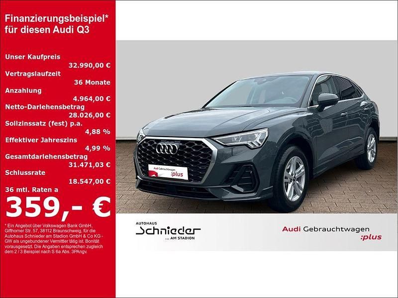 Grau Gebraucht 2022 Audi Q3 Sportback SUV | 32.990 € (Fairer Preis) - Bild 1/4