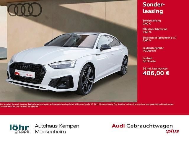 Gletscherweiß metallic Gebraucht 2024 Audi A5 Sportback S-Line Limousine | 48.950 € (Teuer) - Bild 1/3