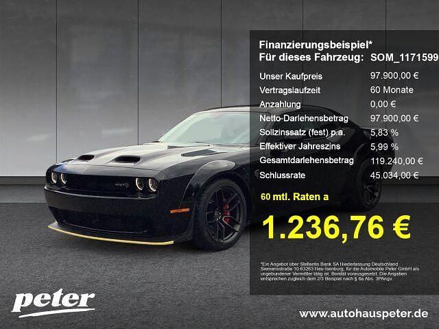 Pitch black Neu 2024 Dodge Challenger Coupé | 97.900 € (Fairer Preis) - Bild 1/4