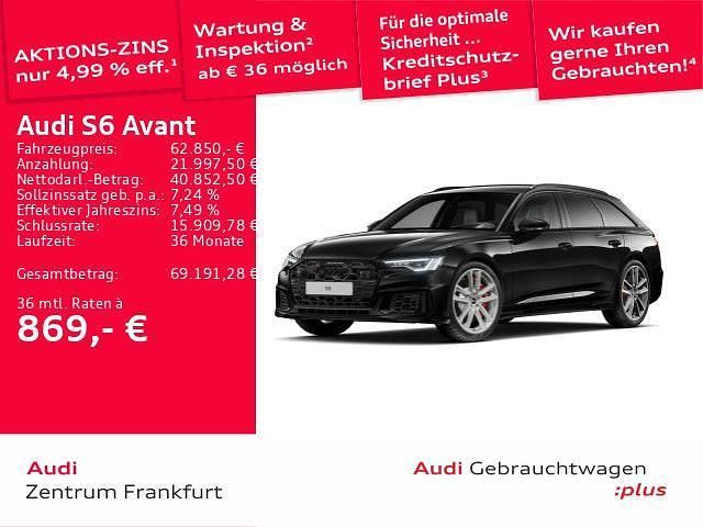 Mythosschwarz metallic Gebraucht 2024 Audi S6 Sport Kombi | 62.850 € (Fairer Preis) - Bild 1/3