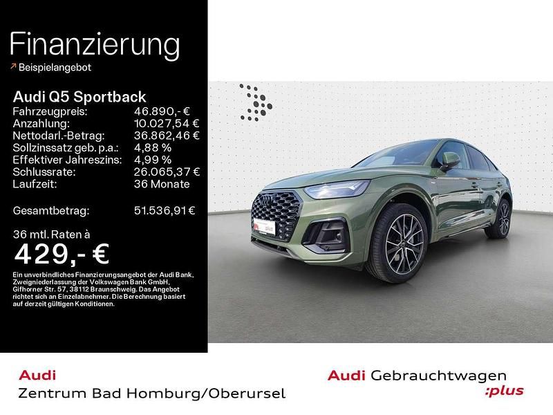 Distriktgrün metallic Gebraucht 2022 Audi Q5 S-Line SUV | 46.890 € (Etwas zu teuer) - Bild 1/3