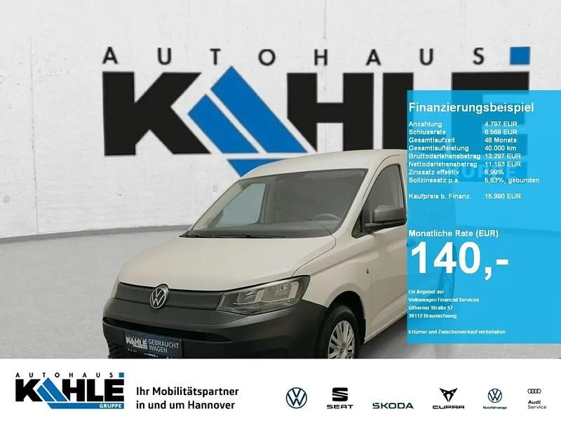 Gebraucht VW Caddy 55 PS (40 kW) 2021 Weiß Van / Kleinbus