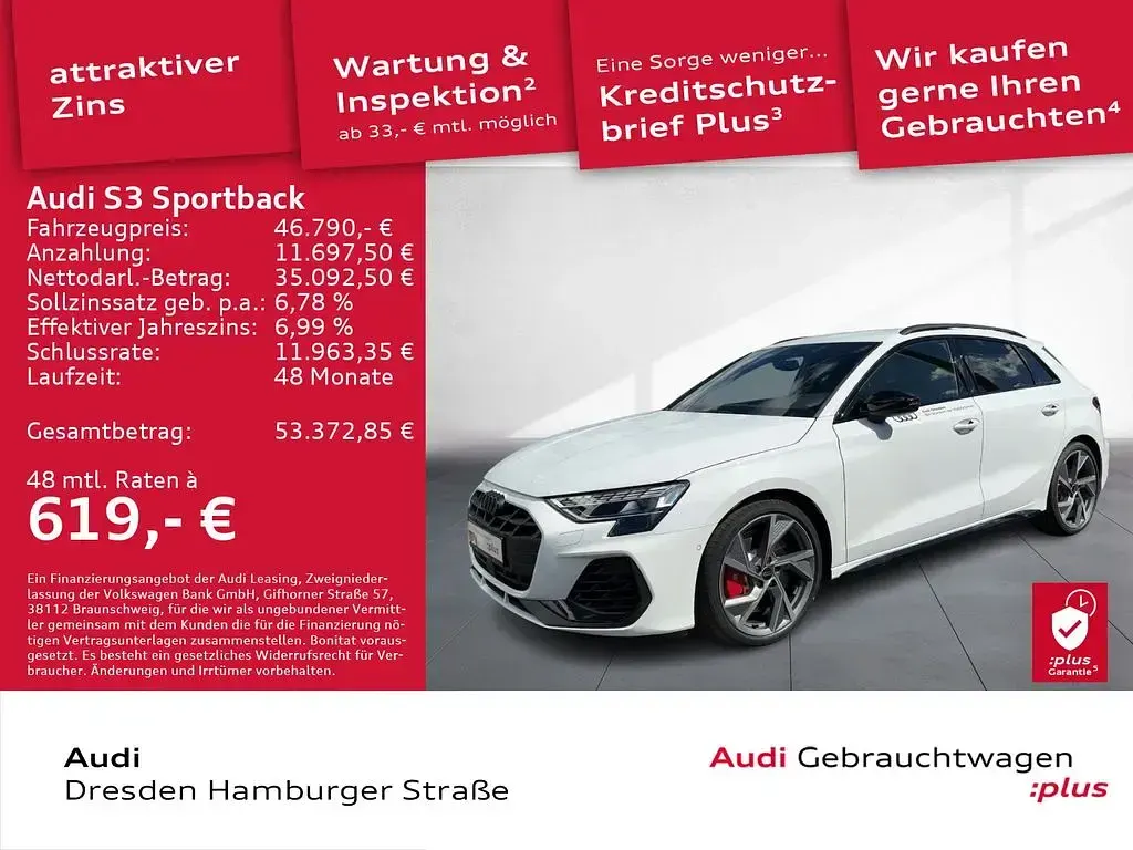 Gebraucht Audi S3 Sport 333 PS (244 kW) 2025 Arkonaweiß Limousine