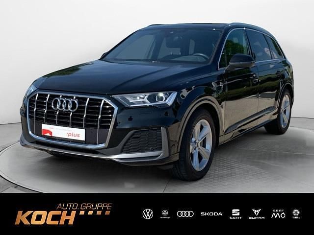 Mythosschwarz metallic Gebraucht 2023 Audi Q7 S-Line SUV | 65.390 € (Superpreis) - Bild 1/2