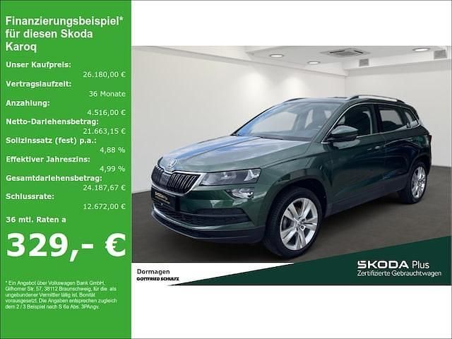 Grün Gebraucht 2022 Skoda Karoq Style SUV | 26.180 € (Guter Preis) - Bild 1/3