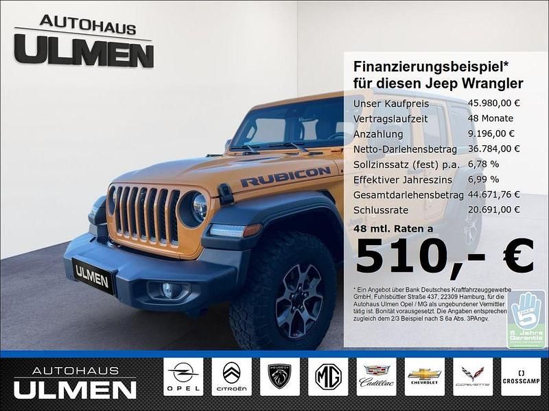 Gelb Gebraucht 2021 Jeep Wrangler Unlimited Rubicon SUV | 45.980 € (Guter Preis) - Bild 1/4