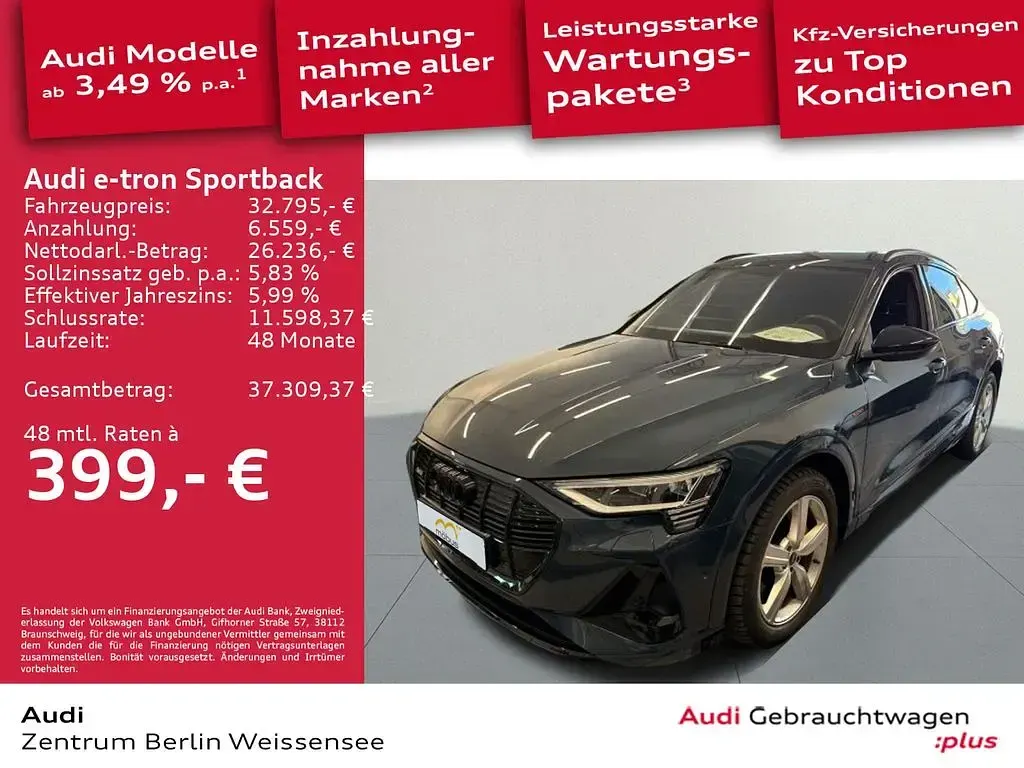Gebraucht Audi e-tron Sportback S-Line 230 kW (313 PS) 2023 Plasmablau metallic SUV