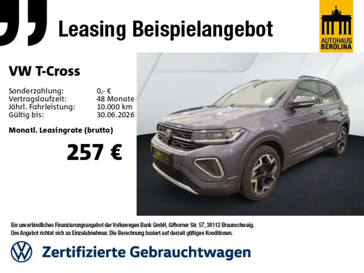 Gebraucht VW T-Cross R-line 150 PS (110 kW) 2025 Rauchgrau metallic SUV