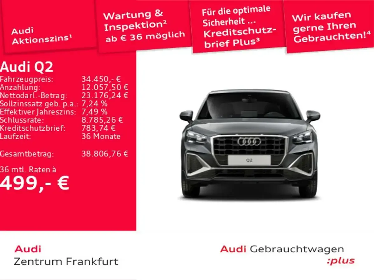 Używany Audi Q2 S-Line 150 KM (110 kW) 2025 Szary SUV