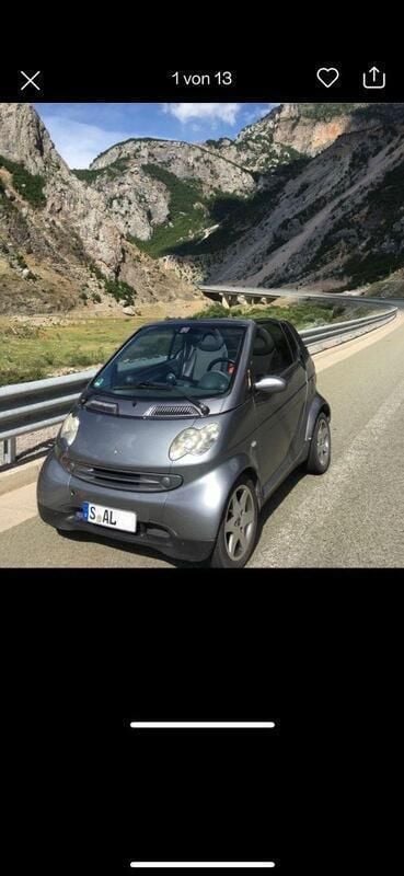 Grau Gebraucht 2002 Smart ForTwo Cabrio Passion Cabrio | 2.100 € (Teuer) - Bild 1/4