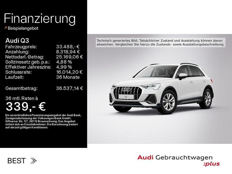 Weiß Gebraucht 2022 Audi Q3 S-Line SUV | 33.488 € (Fairer Preis) - Bild 1/4