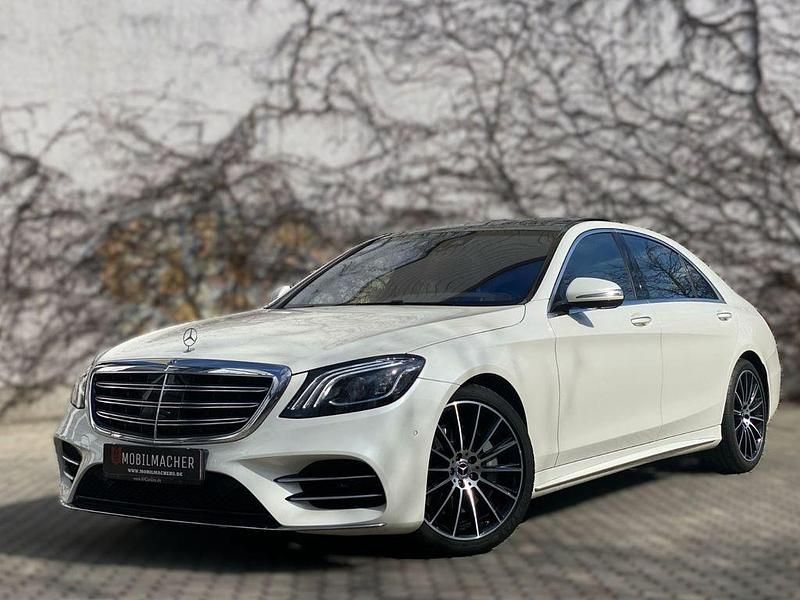 Diamantweiss metalliclack Gebraucht 2018 Mercedes S400 AMG Limousine | 60.990 € - Bild 1/4