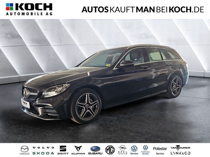 Schwarz Gebraucht 2020 Mercedes C220 AMG line Kombi | 27.490 € (Superpreis) - Bild 1/4