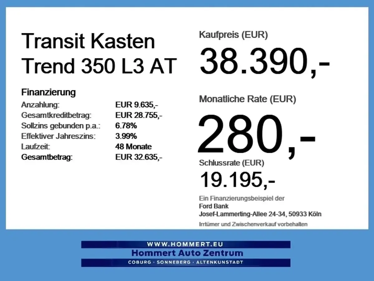 Neu Ford Transit Trend 131 PS (96 kW) 2026 Frost weiß Van / Kleinbus