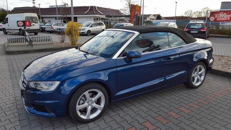 Blau Gebraucht 2015 Audi A3 Cabriolet Ambition Cabrio | 13.420 € (Superpreis) - Bild 1/4