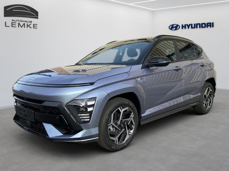 Meta blue/abyss black Gebraucht 2023 Hyundai Kona N Line SUV | 29.990 € (Fairer Preis) - Bild 1/4