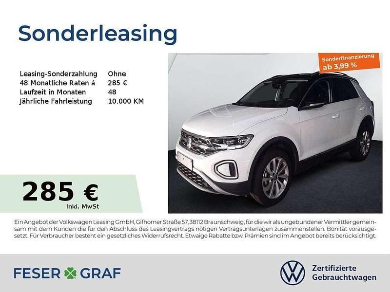 Pure white Gebraucht 2024 VW T-Roc Style SUV | 27.940 € (Guter Preis) - Bild 1/2