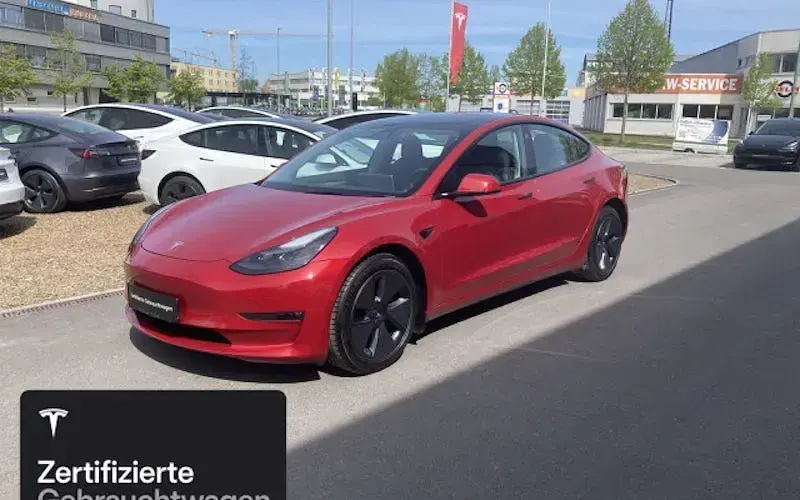 Brugt Tesla Model 3 Long Range RWD 208 kW (283 HK) 2021 Rød Sedan