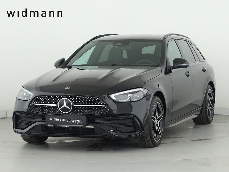 Metalliclack obsidianschwarz Gebraucht 2025 Mercedes C300e AMG line Kombi | 57.900 € (Teuer) - Bild 1/4