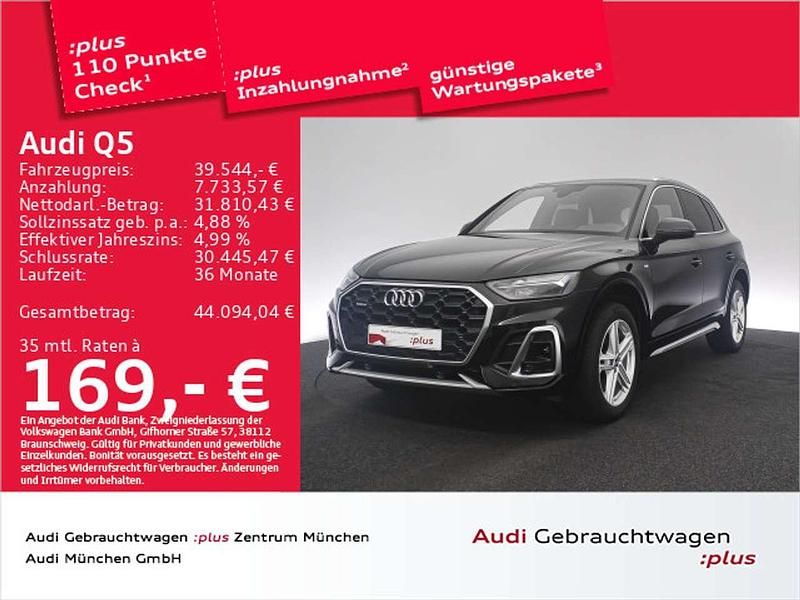 Schwarz Gebraucht 2022 Audi Q5 S-Line SUV | 39.544 € (Guter Preis) - Bild 1/2