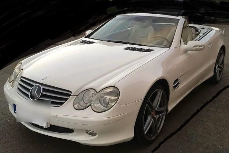 Weiß Gebraucht 2003 Mercedes SL500 Cabrio | 17.950 € (Superpreis) - Bild 1/4