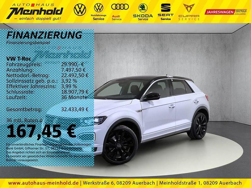 White silver metallic/schwarz Gebraucht 2021 VW T-Roc Sport SUV | 29.990 € (Etwas zu teuer) - Bild 1/4