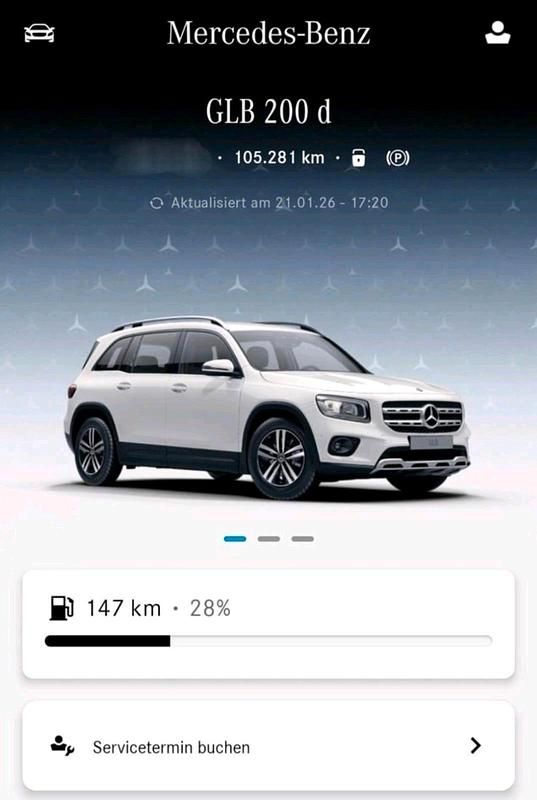 Gebraucht Mercedes GLB200 150 PS (110 kW) 2021 Weiß SUV