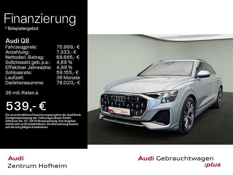 Satellitsilber metallic Gebraucht 2024 Audi Q8 S-Line SUV | 75.999 € (Guter Preis) - Bild 1/4